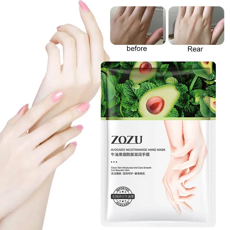 1 / 3 / 5 Pairs Avocado Hand Mask Moisturizing & Nourishing