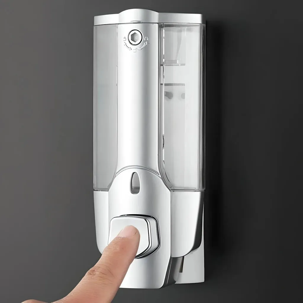 350ml Wall Mount Soap and Shampoo Dispenser