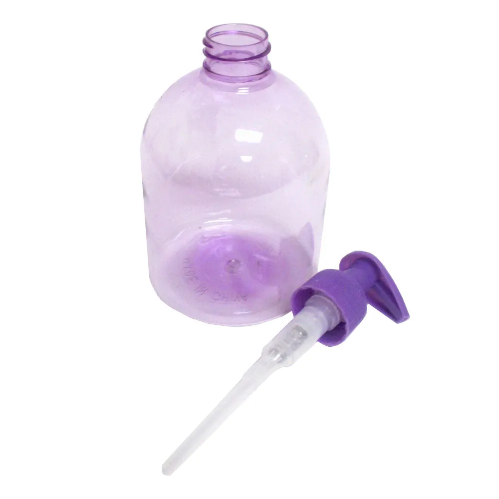 6 Pc Empty Plastic Bottle Dispenser Hand Liquid Soap Refillable Pump Lotion 17Oz
