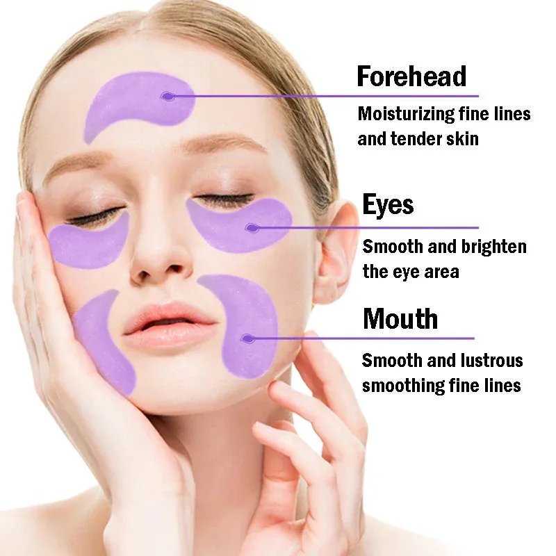 60 Piece Grape Crystal Collagen Eye Mask Anti Dark Circles Bags Aging Moisturizing Patches For Eyes