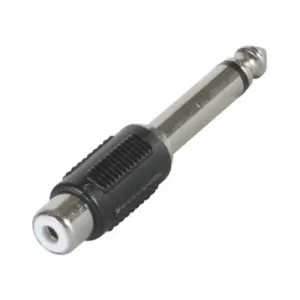 6.35mm Male to RCA Female Mono Audio Adapter Jack Connectors | Nickel Plated | High-Quality Sound Connector