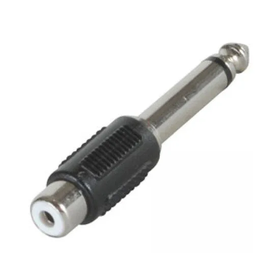 6.35mm Male to RCA Female Mono Audio Adapter Jack Connectors | Nickel Plated | High-Quality Sound Connector
