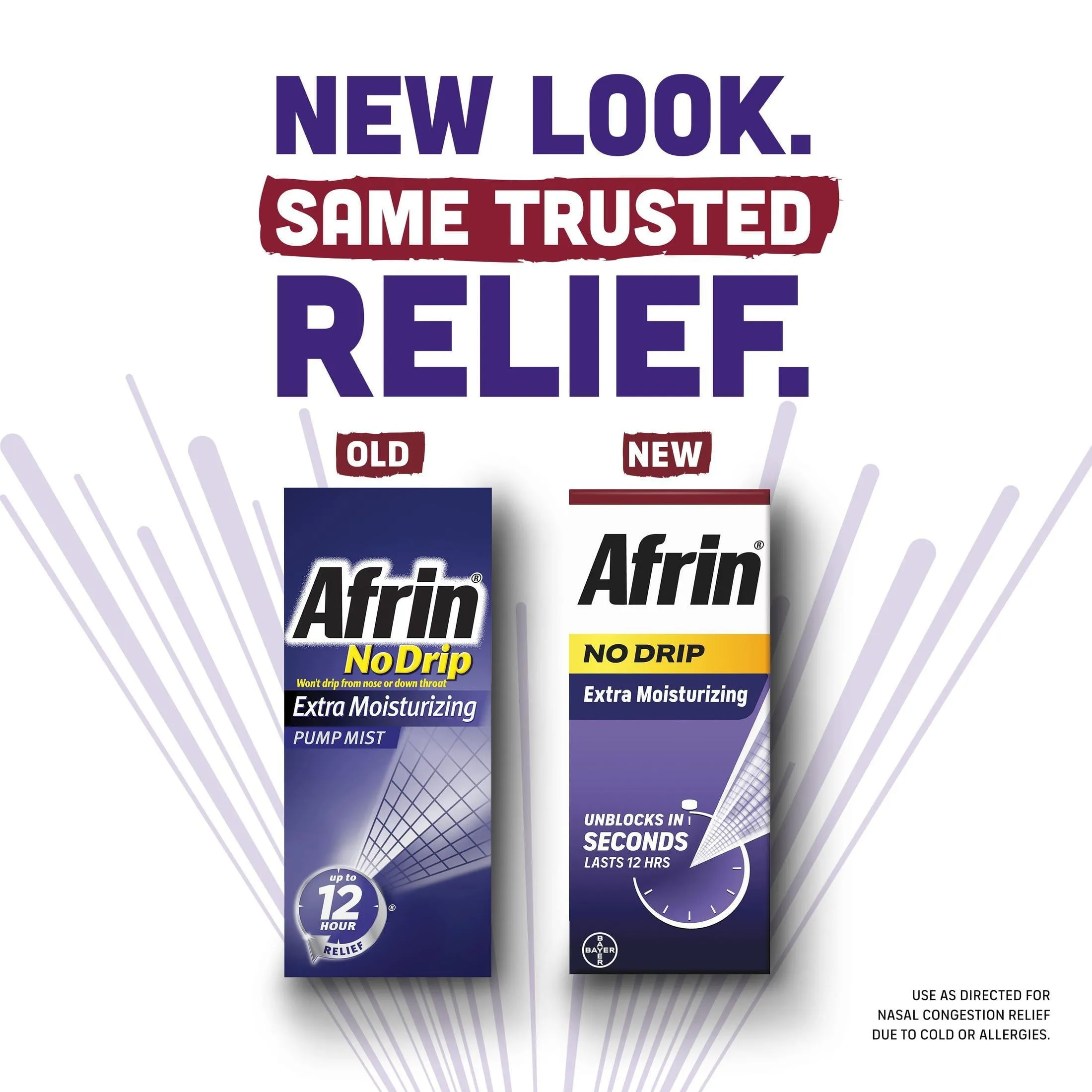 Afrin No Drip Extra Moisturizing 12 Hour Nasal Congestion Relief Spray, 1-15 ml Bottle
