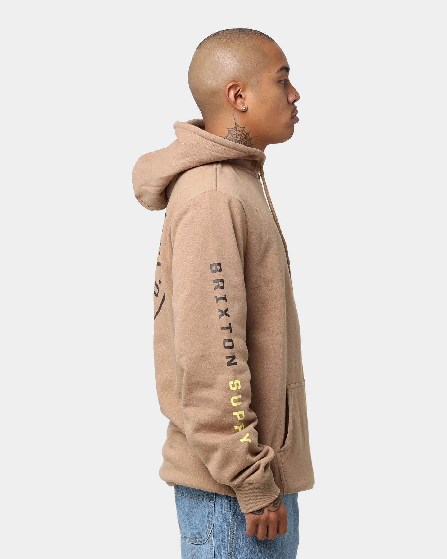 Brixton Crest Hoodie Mojave/Deep Brown