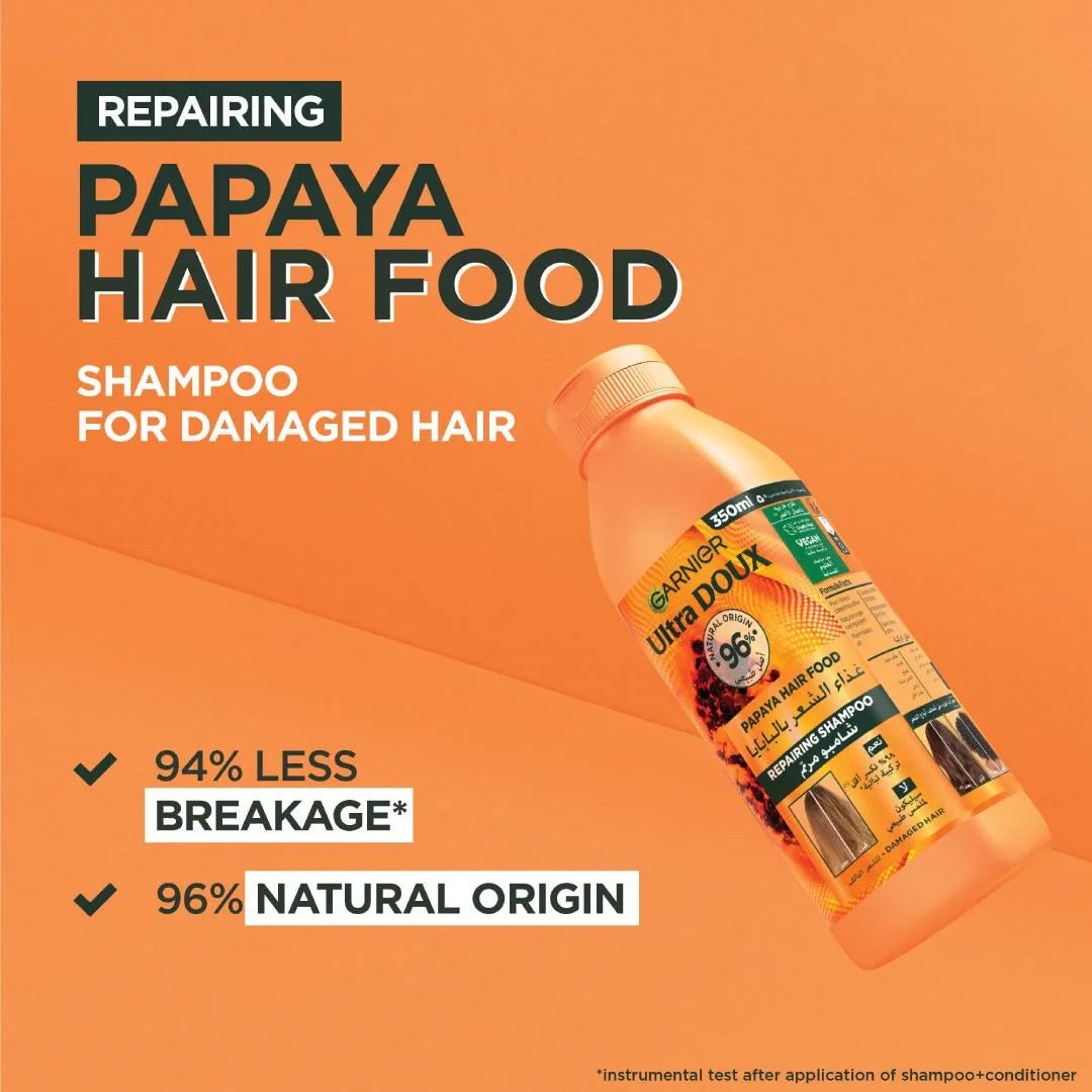 Garnier Ultra Doux Hair Food Shampoo Papaya 350 ML