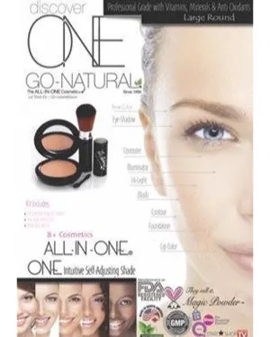 Go-Natural Original Large Round Compact Kit - The ALL-IN-ONE Cosmetic Kit