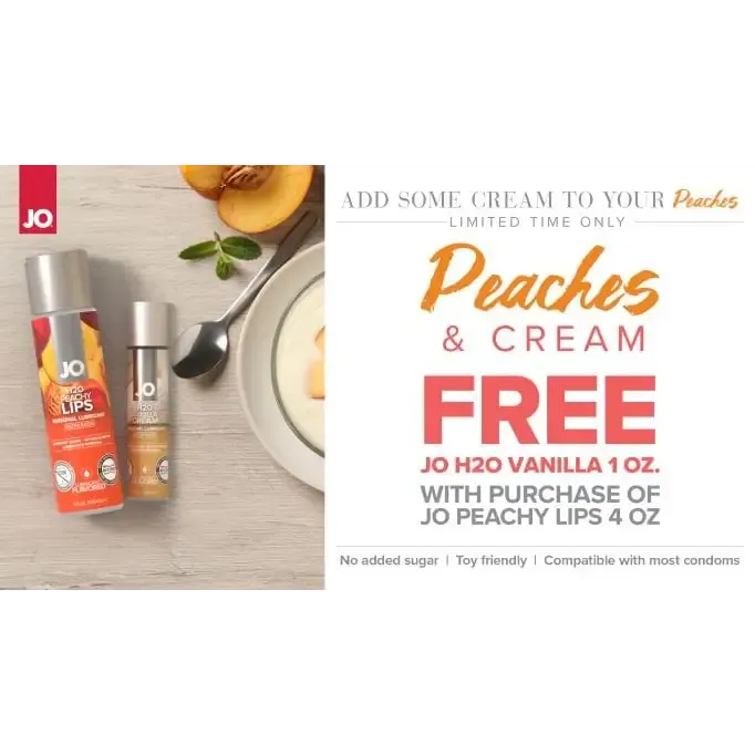 Jo H20 Peaches Lips 4 oz. & Vanilla Cream 1 oz.