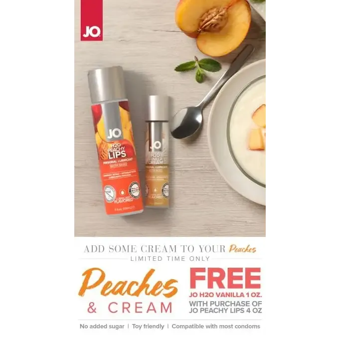 Jo H20 Peaches Lips 4 oz. & Vanilla Cream 1 oz.
