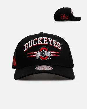 Mitchell & Mess Ohio State Buckeyes 'Shadow Script' Pro Pinch Snapback Black