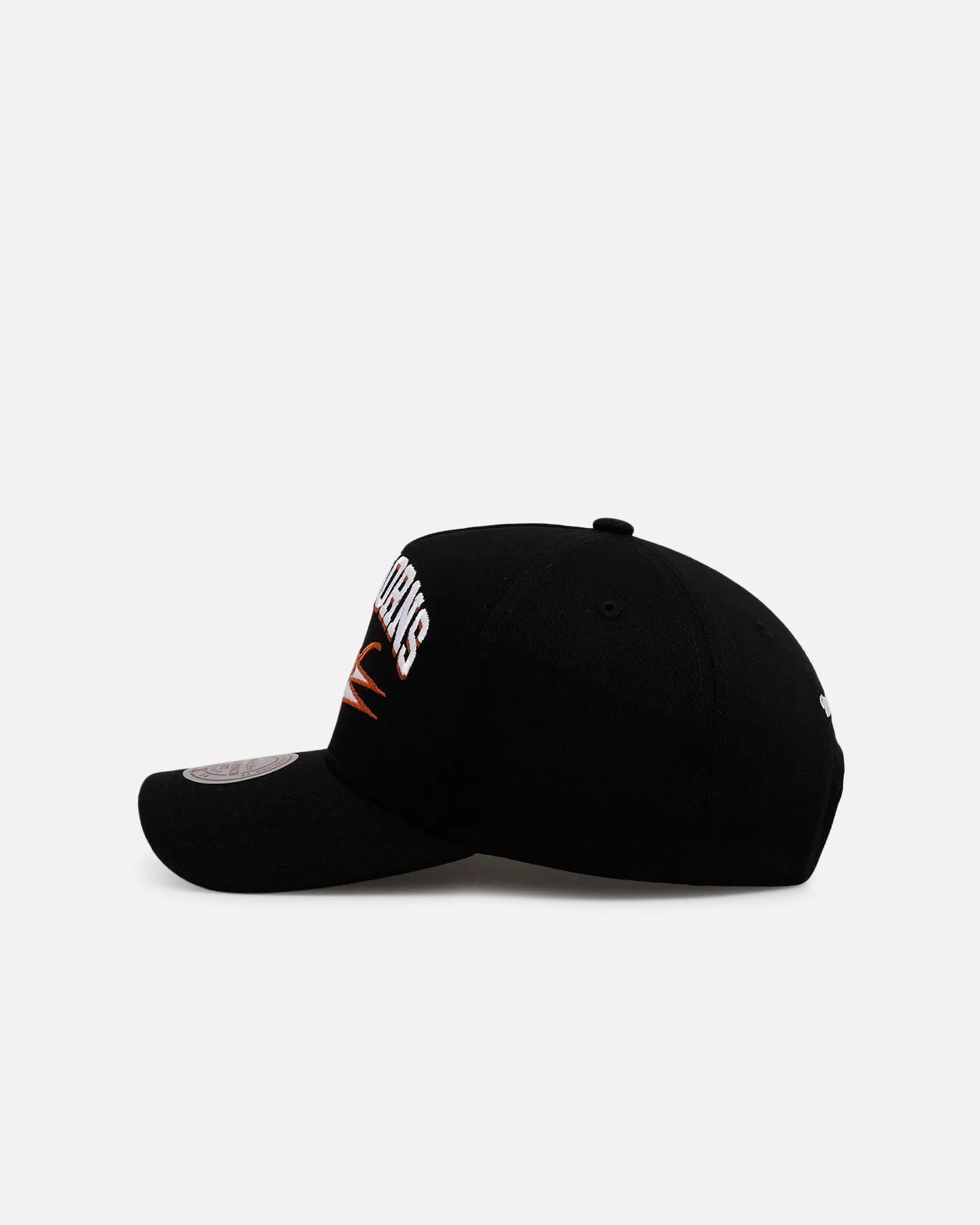 Mitchell & Mess Texas Longhorns 'Shadow Script' Pro Pinch Snapback Black