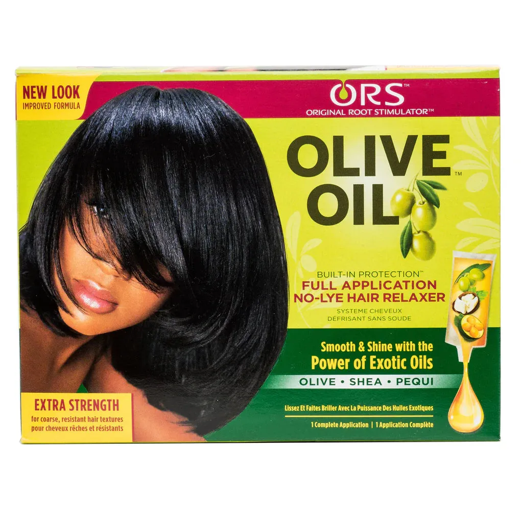 O.R.S. FULL APPLICATION NO-LYE HAIR RELAXER KIT [OLIVE OIL]