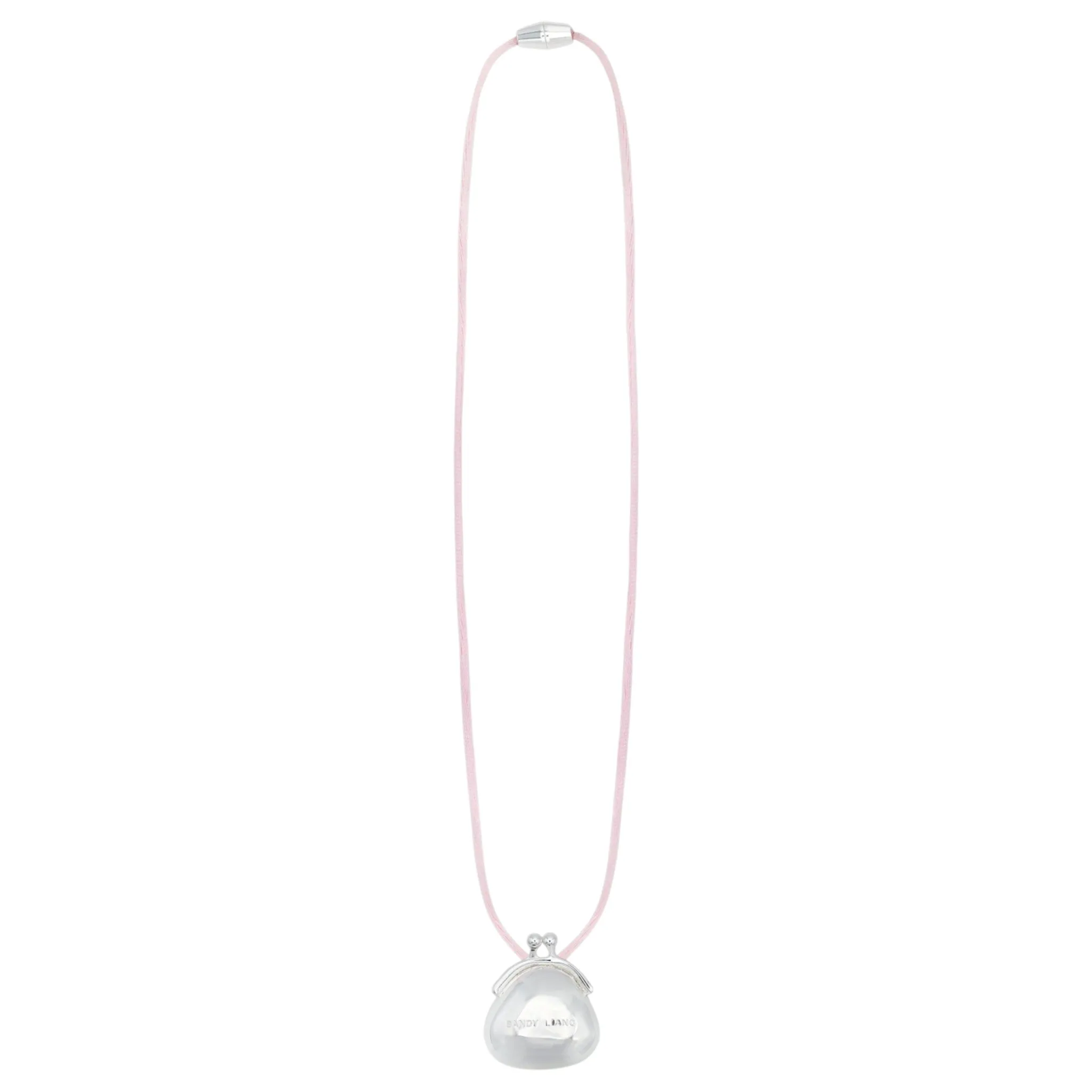 PURSE NECKLACE / SHINY SILVER