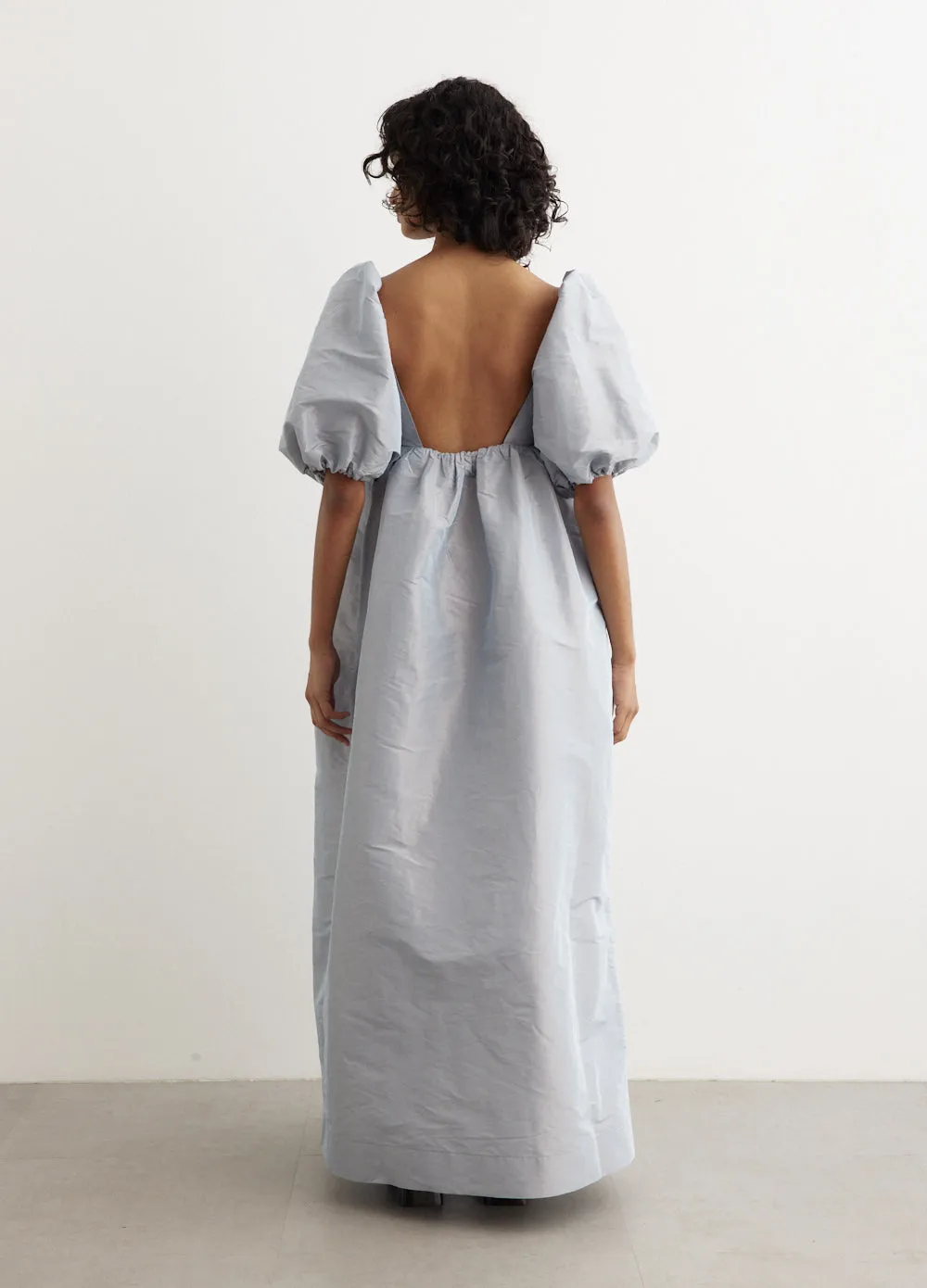 Shiny Taffeta Long Dress