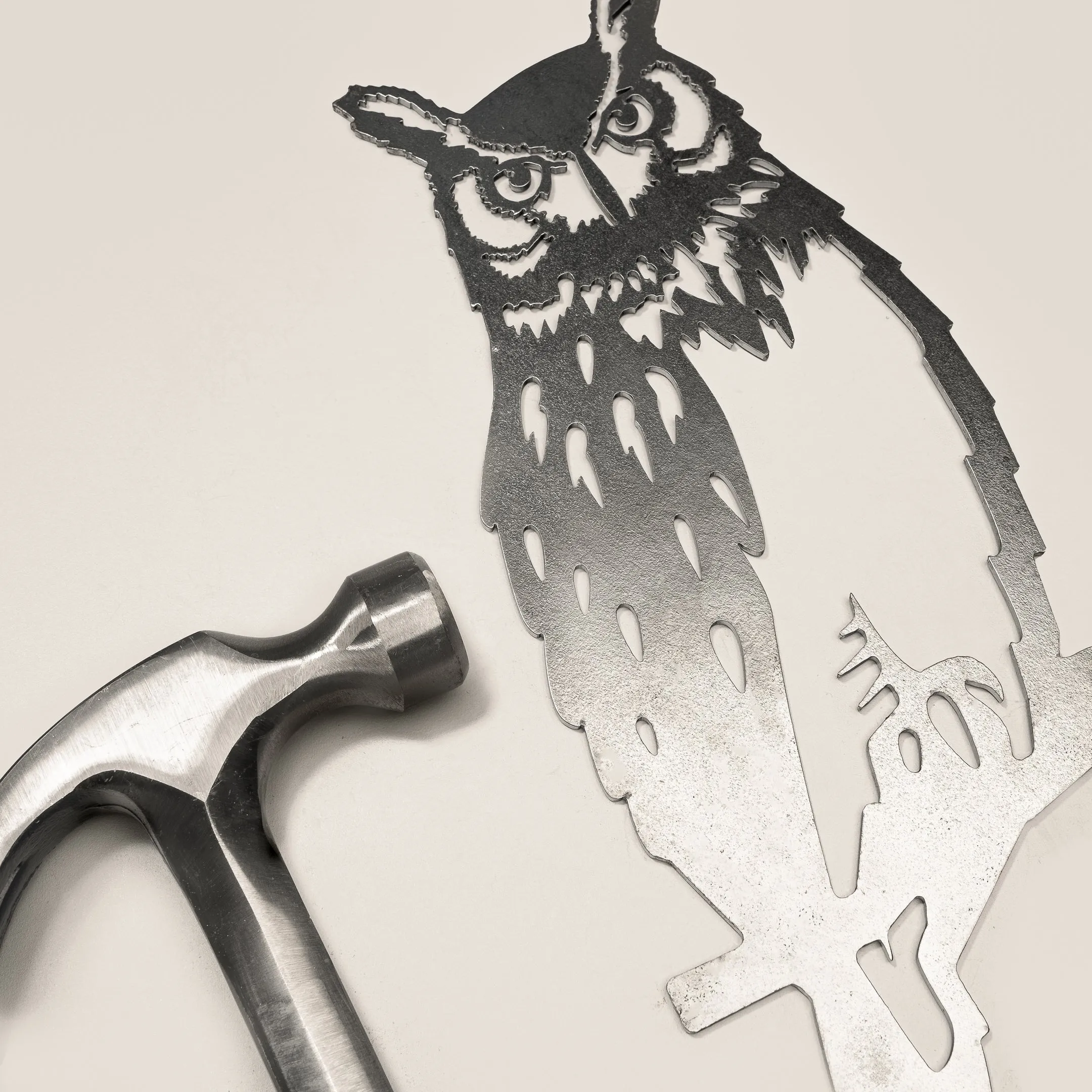 Steel Owl Silhouette Garden Decor by Metalbird